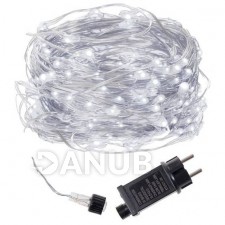 Karácsonyi led fény mikro lánc kültéri + programozó - 480led - 48m hideg fehér